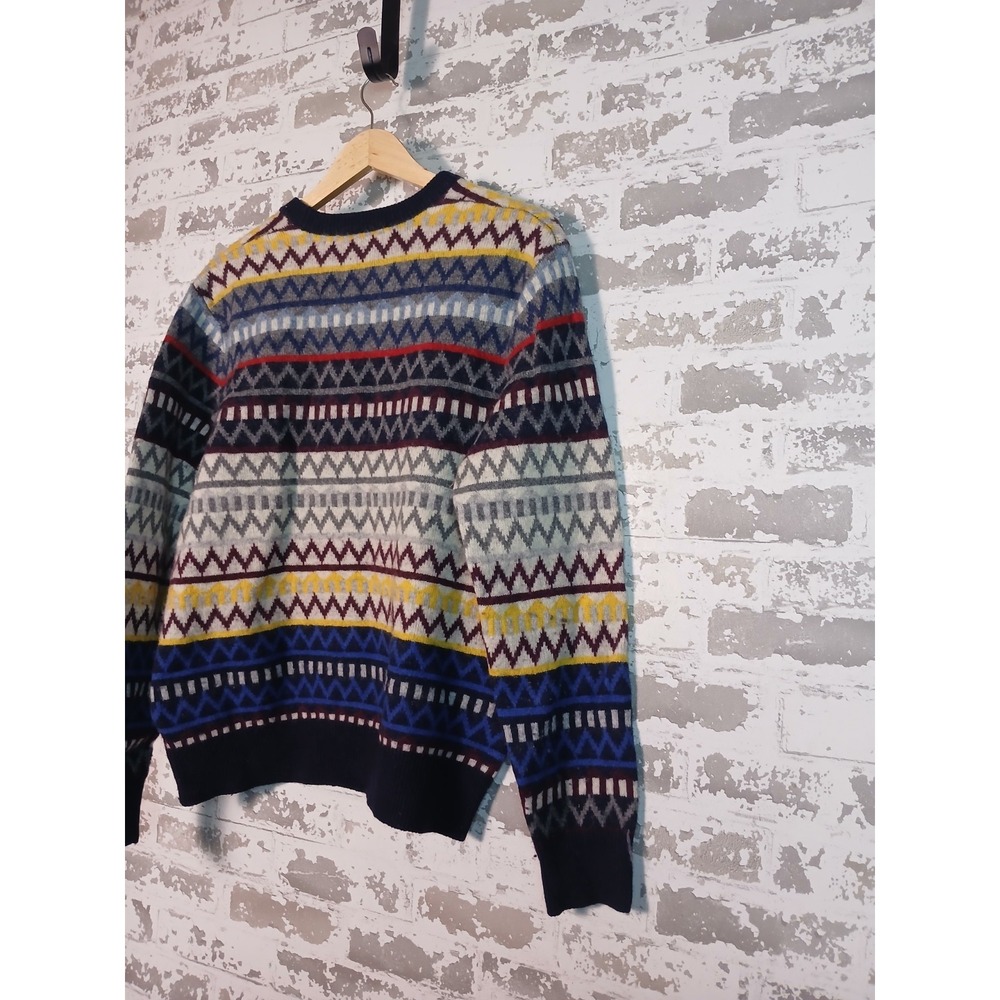 90's Nordic Lambswool‎ Fair Isle Sweater Large Soft Cozy Preppy Ski Grunge - Picture 10 of 16